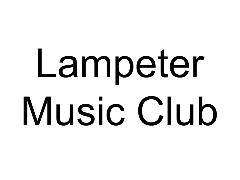 Lampeter Music Club